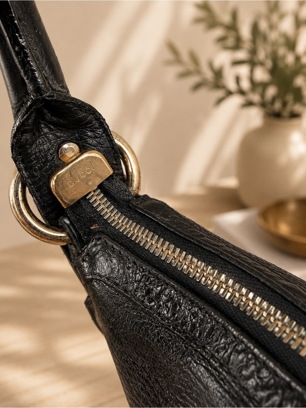 Gucci Guccissima Leather w/ Crystal Rhinestone Bag Custom One-of-a-Kind Piece - Picture 9 of 17